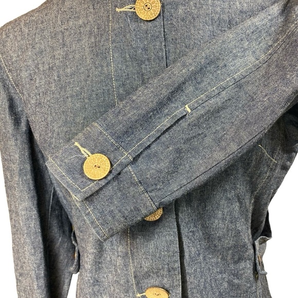 City Blues by Koret Jacket Small Denim Chambray Blue Large‎ Buttons Shacket - Picture 7 of 16
